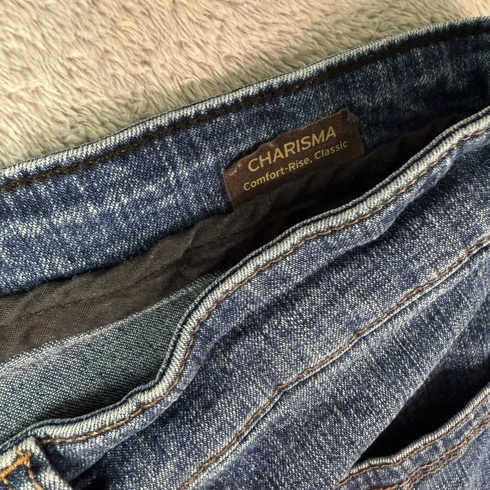 34 Heritage Jeans Mens 35x30 Fits 35x24 Blue Denim Charisma Classic Comfort - Picture 3 of 16